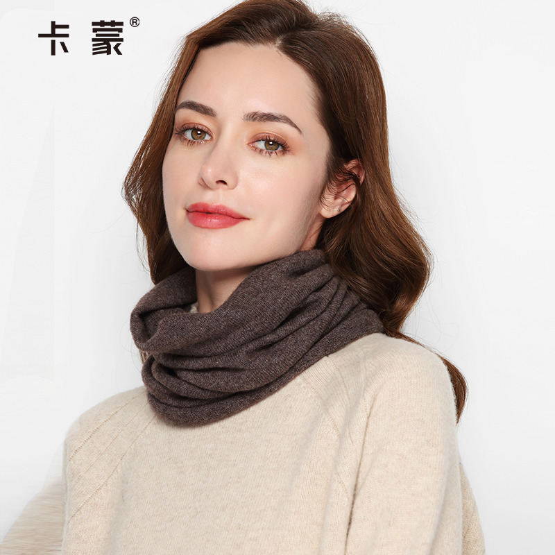 卡蒙羊绒羊毛女士保暖围脖