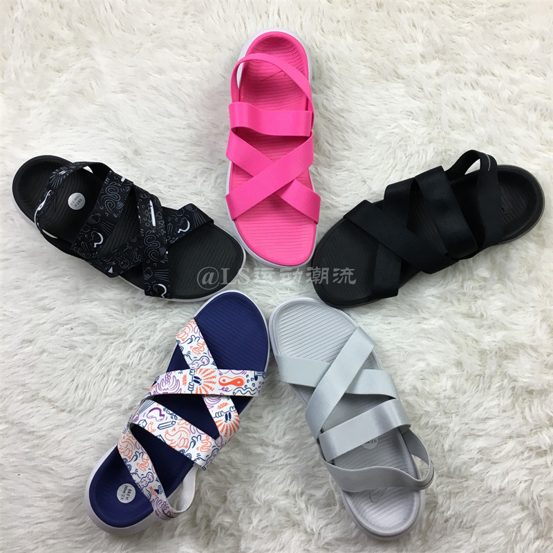nike耐克roshe轻便舒适时尚绑带运动休闲沙滩女子凉拖鞋夏830584
