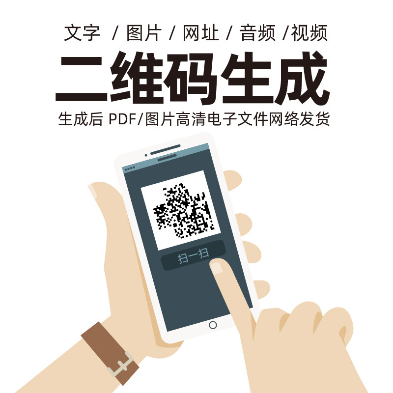 二维码定制作设计图片简介网址产品说明书PDF文件转二维码生成ai