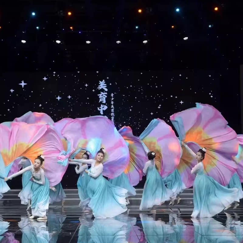 儿童芙蓉似锦满城花舞蹈演出服图片