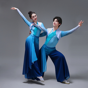 古典舞演出服男女飘逸2025新款 扇子舞蹈服 艺考中国风独舞秧歌服装