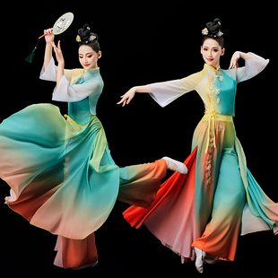 古典舞在希望 田野上舞蹈表演服女胶州秧歌服扇子舞剧目舞演出服