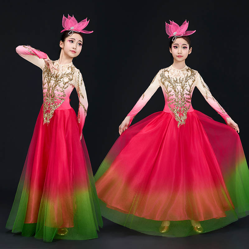 儿童开场舞大摆裙演出服