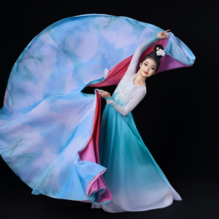 新款儿童芙蓉似锦满城花舞蹈演出服少儿群舞古典舞歌伴舞飘逸长裙