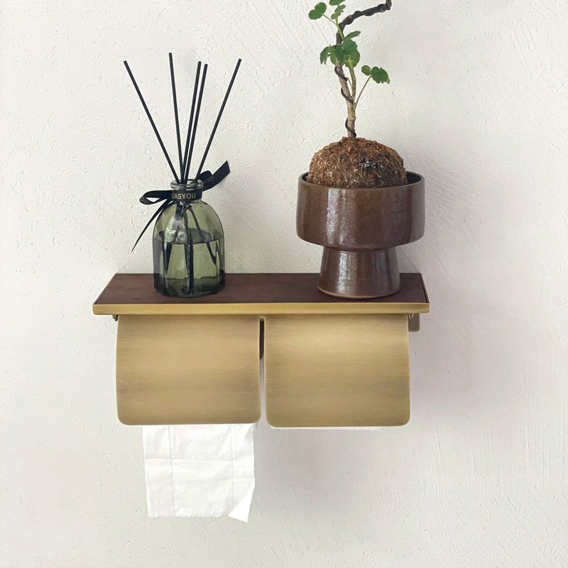 brassart中古黄铜纸巾架置物