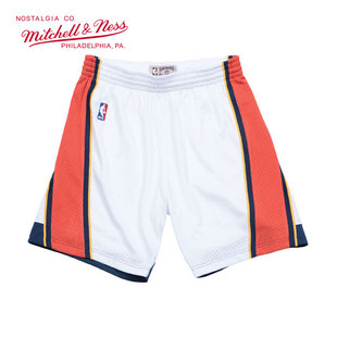 10年NBA勇士队SW球迷复古球裤 Mitchell&Ness09 篮球运动休闲短裤