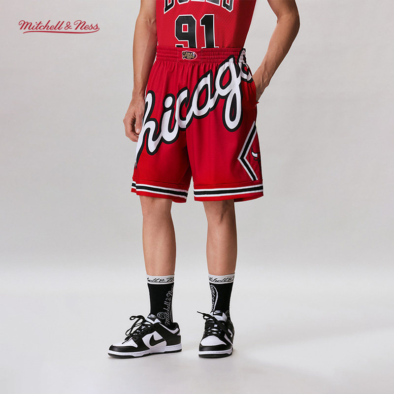 Mitchell&Ness短裤公牛队BigFace复古美式运动休闲百搭短裤男MN,运动服/休闲服装,运动中长裤／短裤,淘宝优惠券,粉丝福利购,淘宝优惠卷