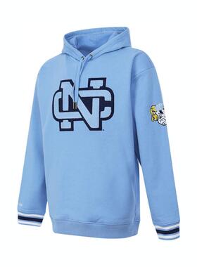 mitchell&ness卫衣北卡罗莱纳大学美式保暖运动休闲连帽卫衣男MN