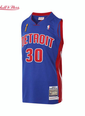 活塞队华莱士03-04赛季NBA官方MN复刻30号球衣AU球员版新年礼物