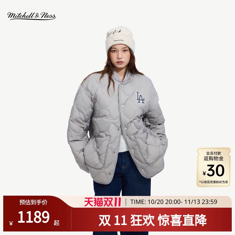 MN官方【MLB联名款】羽绒服26秋冬新品LA道奇NY洋基保暖外套男女