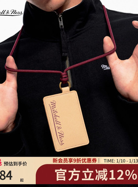 mitchell&ness超薄小巧证件收纳包秋冬运动款带挂绳手卡包男女MN