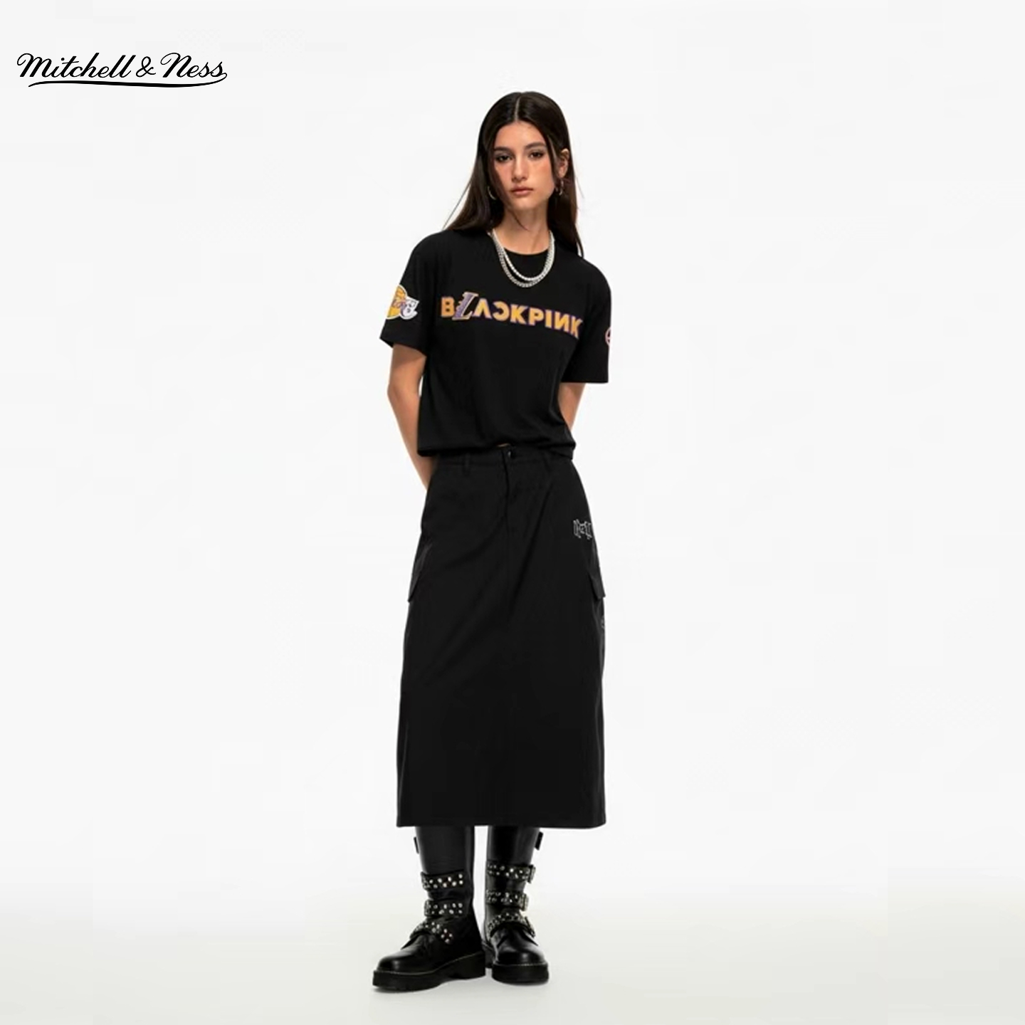 MNxBLACKPINK联名潮流短袖T情侣