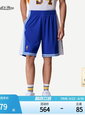 MN湖人队96-97多赛季球裤复古美式透气篮球运动短裤球迷版男NBA