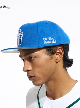 【EU联名】MN棒球帽潮牌联名经典美式休闲运动刺绣挺括平檐帽男