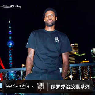 MN官方【NOBLE LEAGUE联名】保罗乔治系列签名印花运动短袖T恤男