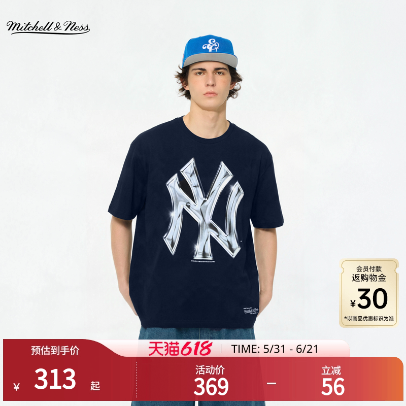 MN官方【MLB联名款】短袖T恤新品LA道奇NY洋基时尚百搭运动衣男女