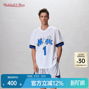 Mitchell&Ness短袖 T恤76人公牛魔术湖人运动健身上衣集合情侣MN