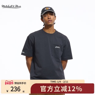 Mitchell&Ness短袖T恤凯尔特人/湖人/魔术队简约百搭纯色上衣男MN