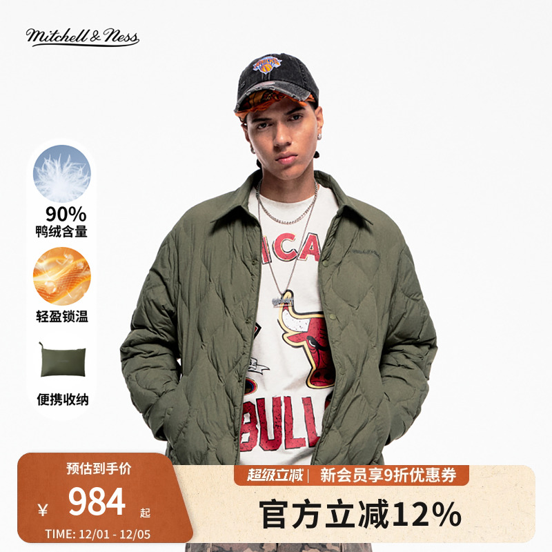 mitchell&ness新款保暖羽绒服