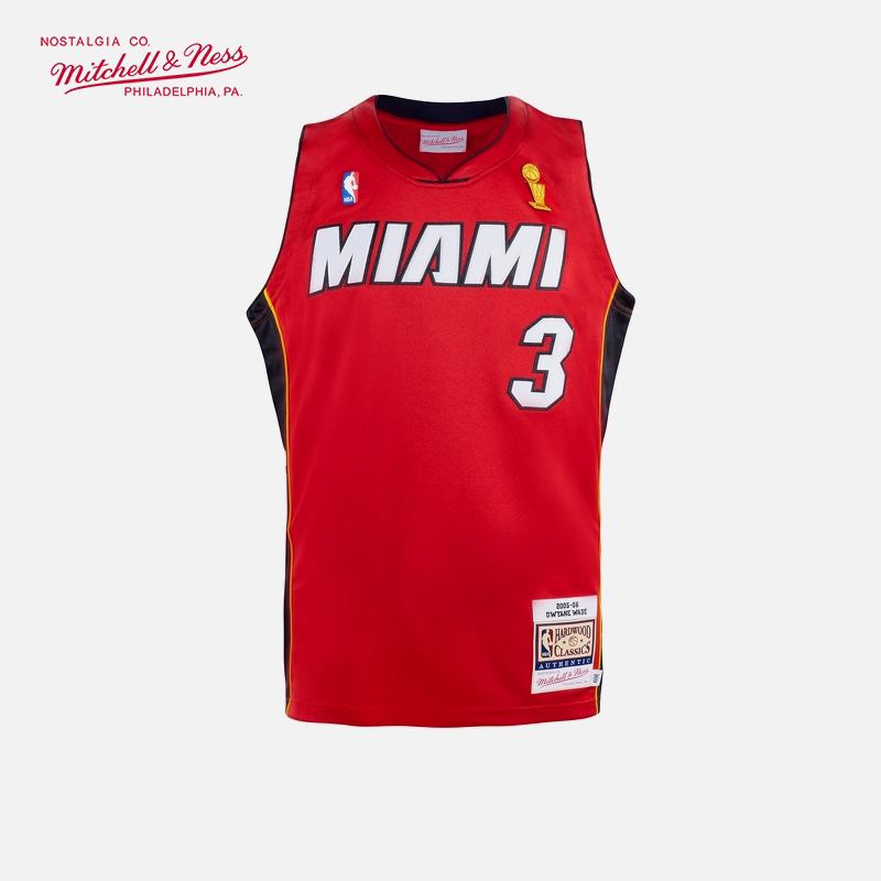 mitchell&ness闪电侠韦德热火队05-06年nba au复古球衣运动篮球服
