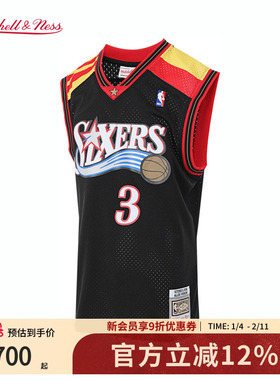 76人艾佛森06-07赛季NBA官方MN复刻3号球衣SW球迷版