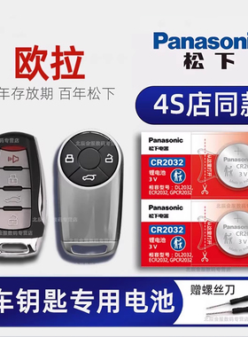 欧拉好猫GT汽车钥匙电池原装进口 2021-24款新能源长城欧拉闪电猫iQ 芭蕾猫 白猫 黑猫R1汽车遥控器电子原厂