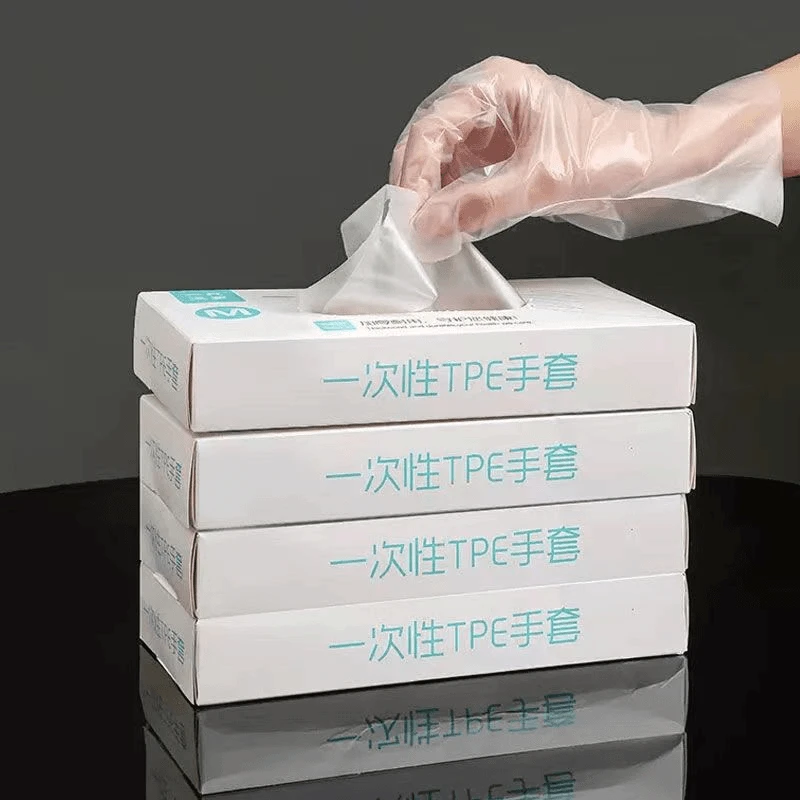 食品级一次性TPE手套加厚盒装防水耐磨可替PVC小龙虾餐饮美容家用