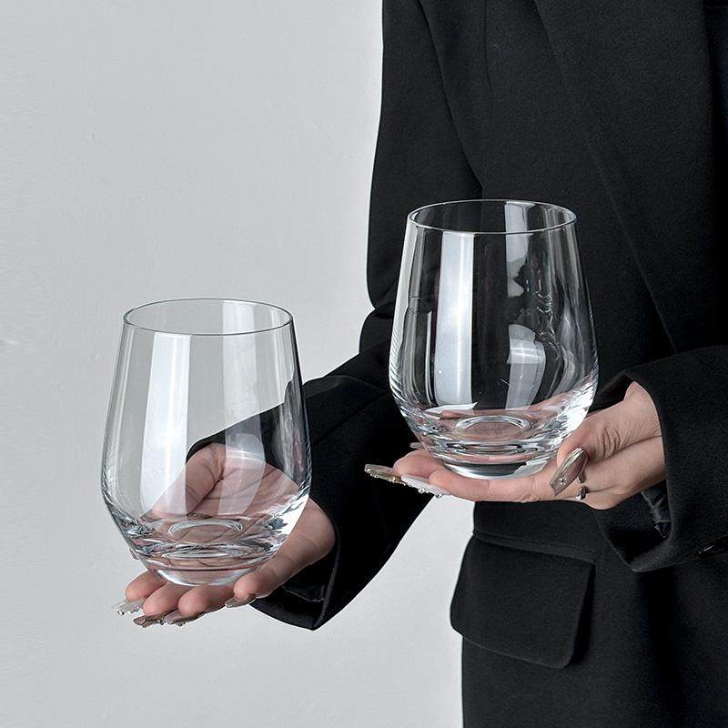 玻璃杯家用水杯套装杯子女新款2024牛奶果汁杯高颜值客厅大肚茶杯