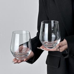 玻璃杯家用水杯套装 2024牛奶果汁杯高颜值客厅大肚茶杯 杯子女新款