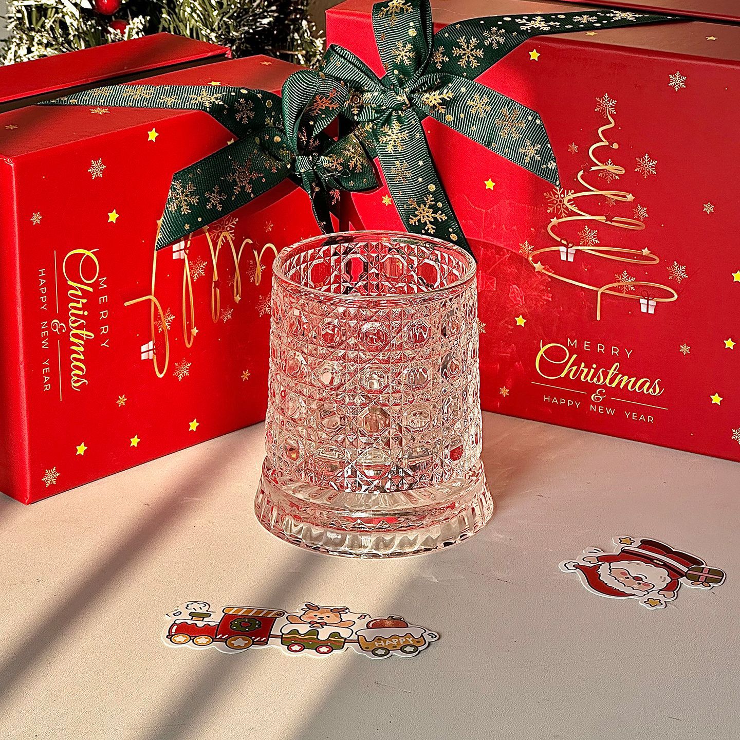 圣诞礼盒套装轻奢高档麦卡伦旋转威士忌酒杯洋酒杯玻璃杯送礼酒具