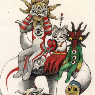 BG队员圆领T恤短袖 日本本土代购 奇獣 联名 印花卫衣周边 樋口裕子