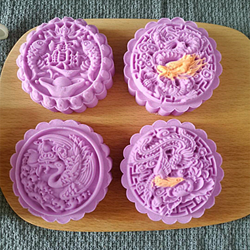 2025新款月饼模具龙凤手压式立体广式冰皮绿豆糕家用模型印具磨具