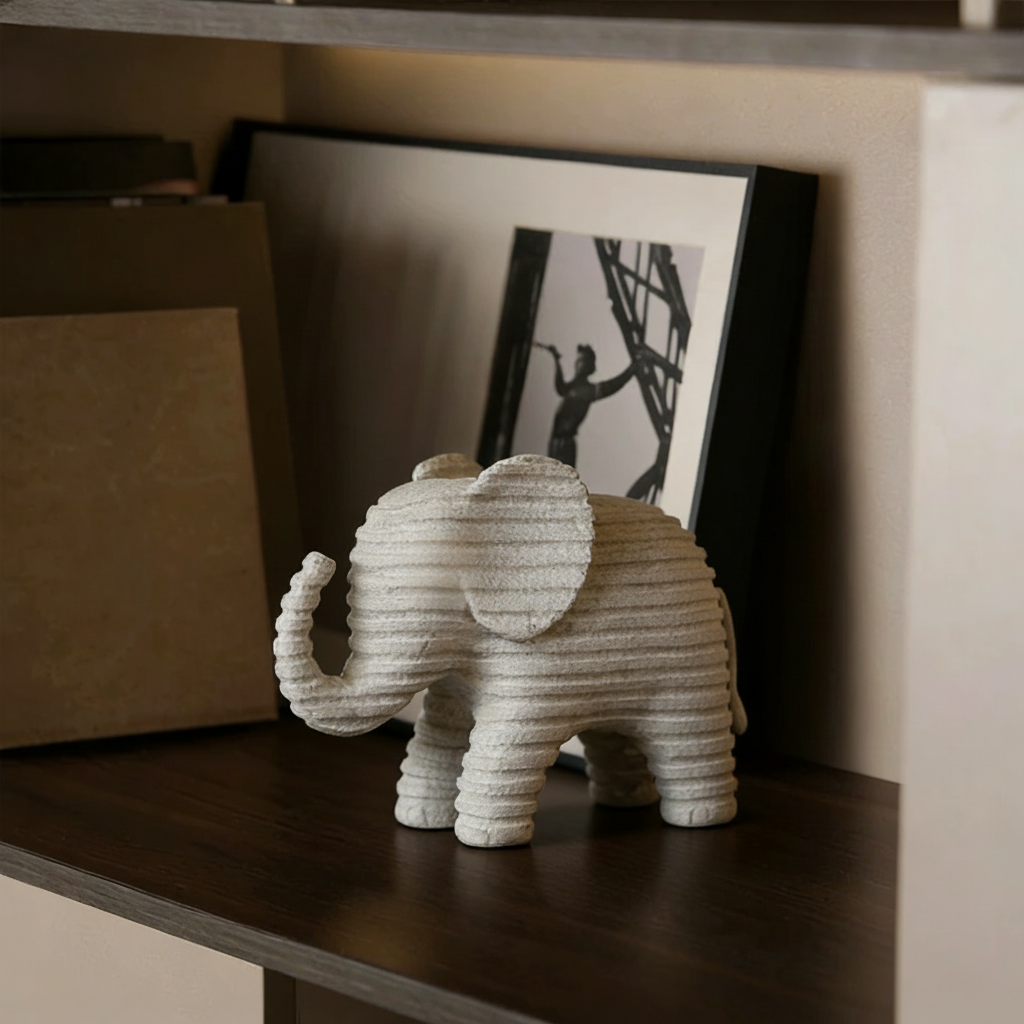 意式极简侘寂风大象摆件客厅电视柜酒柜玄关小众高级感艺术装饰品,家居饰品,桌面摆件,淘宝优惠券,粉丝福利购,淘宝优惠卷