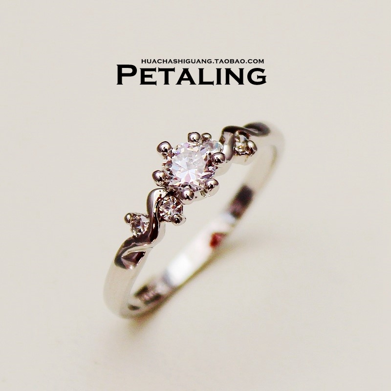 华尔兹公主风六爪波浪仪式戒指