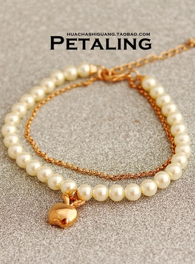 韩版珍珠金属饰品圣诞节礼物手链