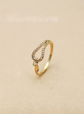 轻奢镀14k真金微镶锆石ins戒指