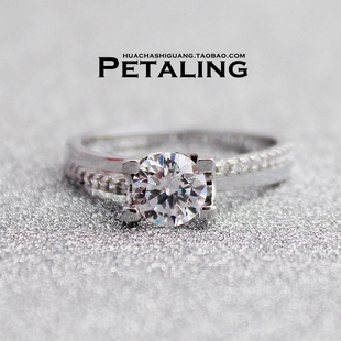 灵魂协奏曲!超美奥地利钻石红宝石对镶U型托仿真钻戒指女首饰品