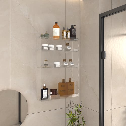 亚克力浴室置物架免打孔收纳架