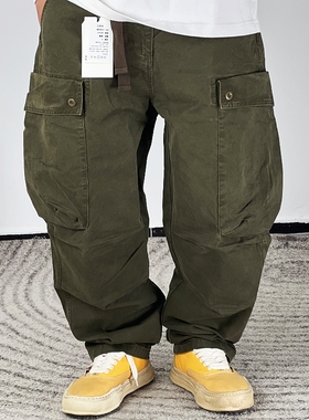 Okayama 日潮复刻改版M-1944宽大廓形微锥多袋重磅工装裤Vibe做旧