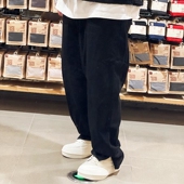 Okayama朋克Clean 脚开叉 微喇叭裤 Fit重磅黑色Vibe牛仔裤 宽松长款