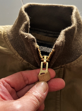 25AW NBOH x MADES联名开发做旧炸花水洗点漆宽松MA-1棉夹克外套