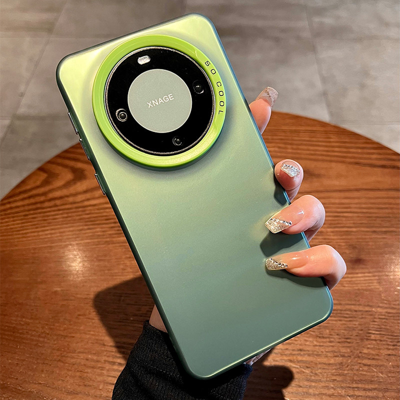 适用华为mate60Pro手机壳mate50简约纯色双层彩银镭射硅胶男女40新款E软30高级感mt潮极简魅特防摔套网红款