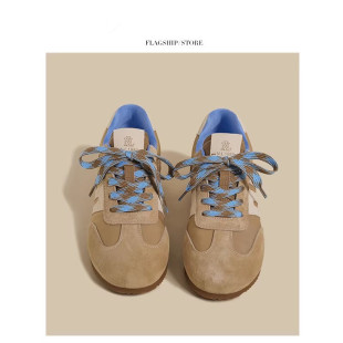 德训鞋 百搭棕色好看超火平底运动老爹鞋 女夏季 百搭韩版 潮 新款 爆款