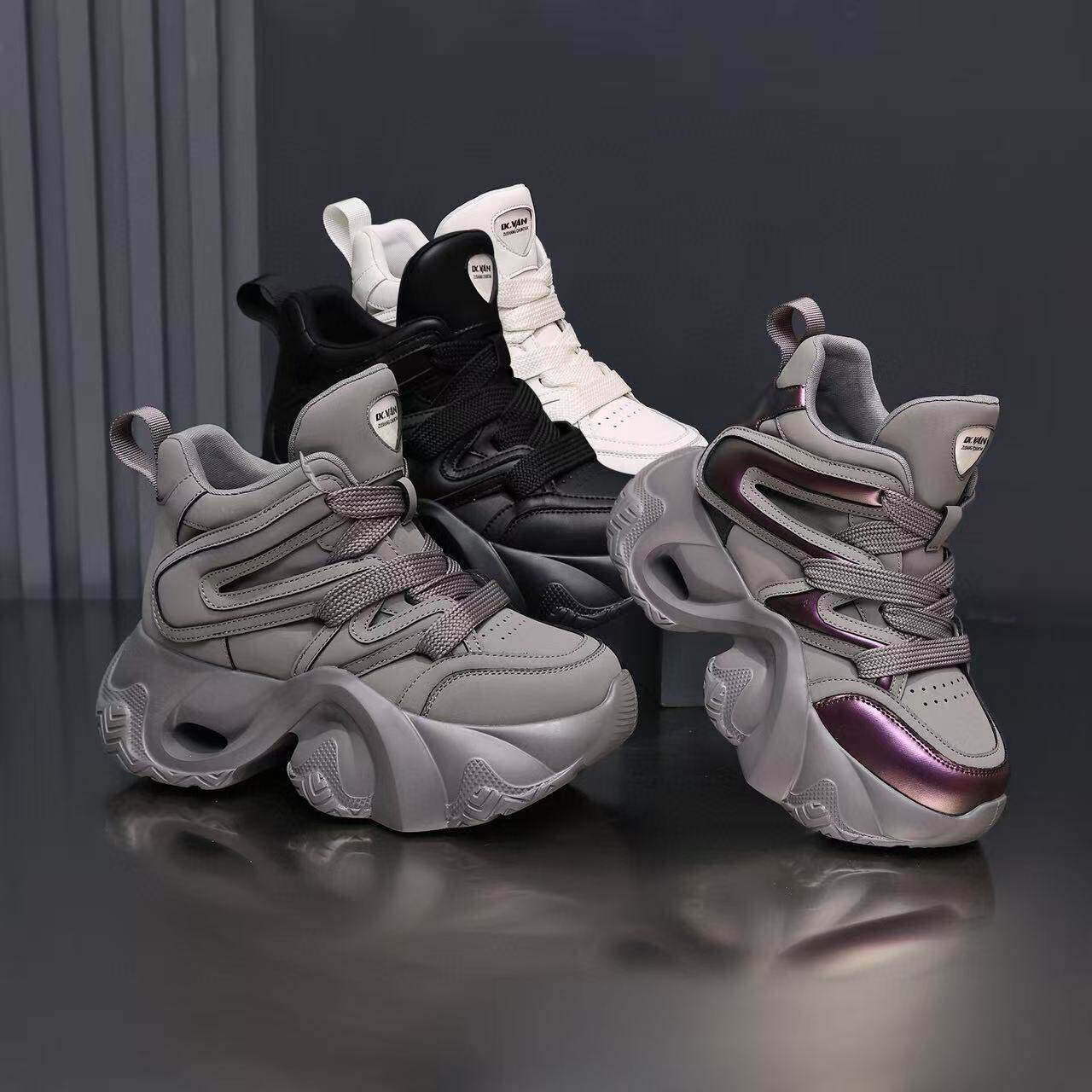 6CM~真皮超火高帮老爹鞋女2025