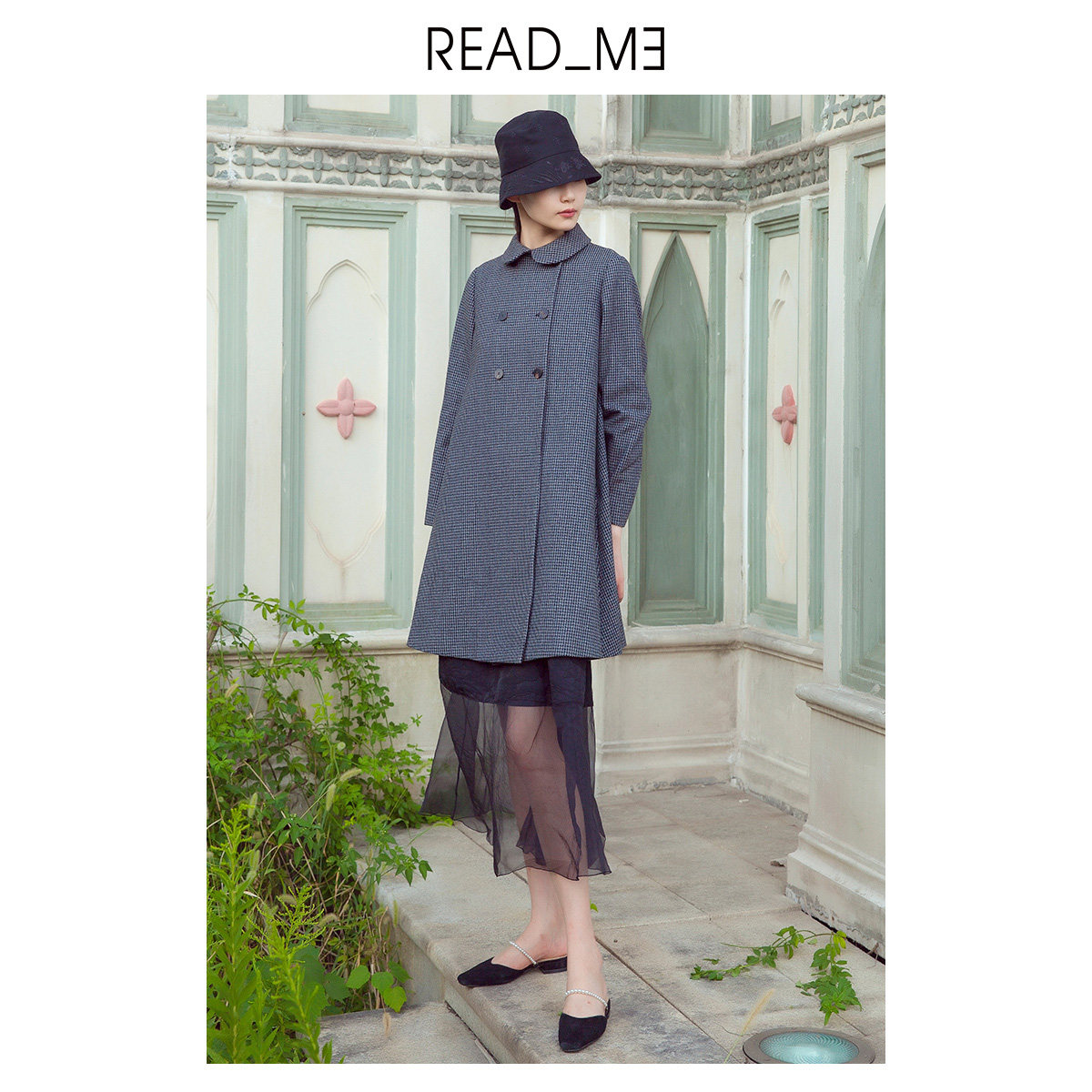 readme读我女士外套宽松大衣格子翻领外套短款T60905288,女装/女士精品,毛呢外套,淘宝优惠券,粉丝福利购,淘宝优惠卷