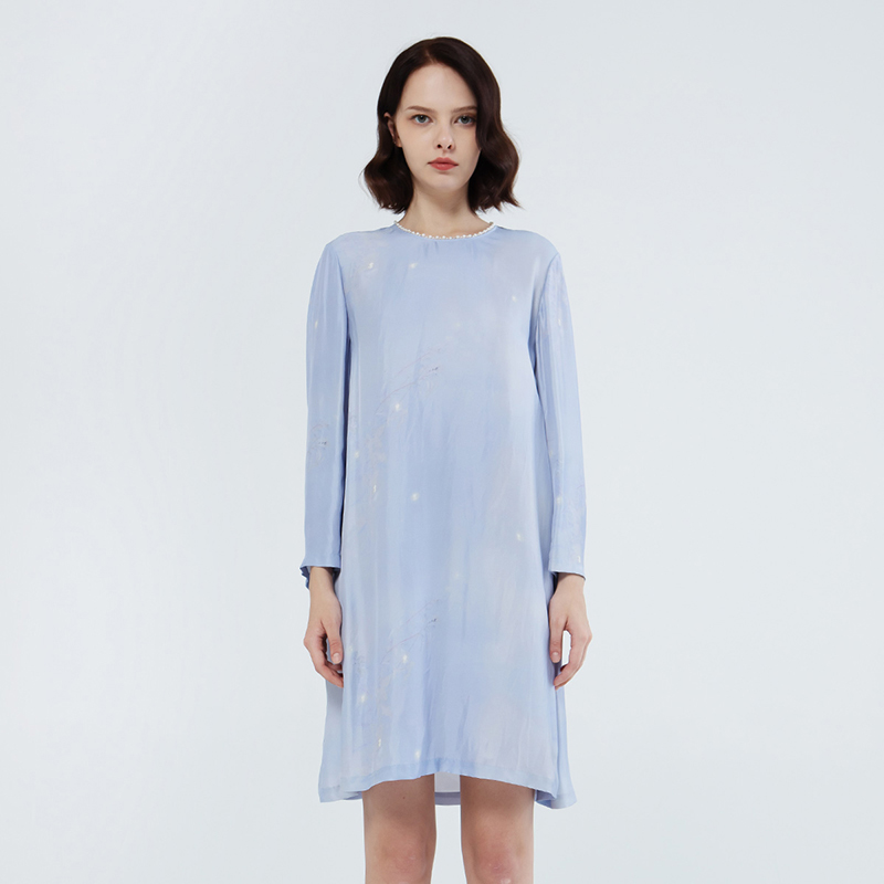 readme宽松A版真丝连衣裙