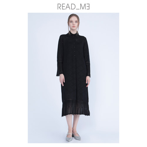 Readme精致H型羊毛连衣裙