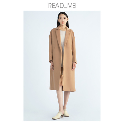 简约长款气质温柔羊毛直身大衣