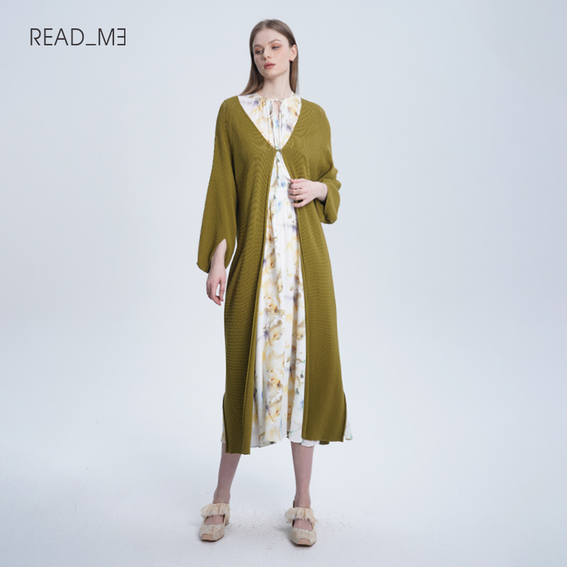 readme棉开衫V领百搭针织