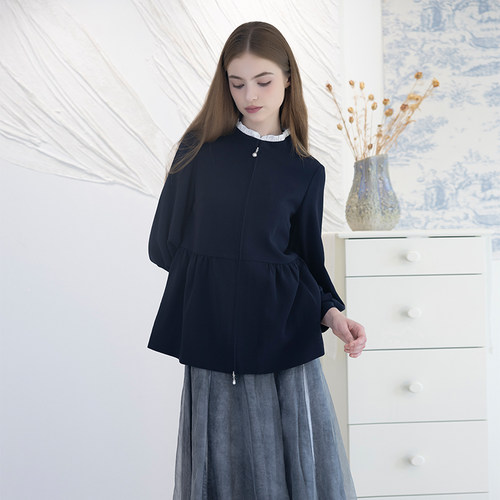 README短款醋纤混纺外套X廓形